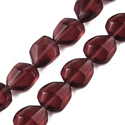 Perles en verre dépoli &nbsp;GLAA-T023-30E-1