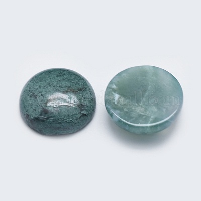 Cabochons de la ágata de musgo natural&nbsp;G-G760-B02-18-1