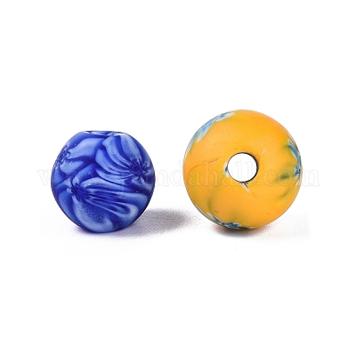 Handgemachte Millefiori Glas runde Perlen&nbsp;LA-N001-01E-13MM-1