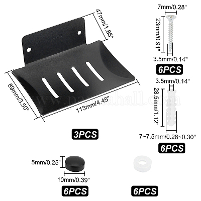 Shop UNICRAFTALE Black Soap Dishes 304 Stainless Steel Soap Holder