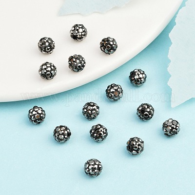 Perles de strass en argile polymère&nbsp;RB-H284-6MM-Half-1-1