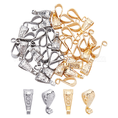 40pcs Stainless Steel Earring Hooks Pendant Clasps Accessory Buckles  Jewelry Making Supply 