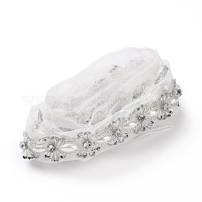 Präsent C.E. Nastro In Organza E Pizzo Pattberg - Larghezza 40 Mm, Lunghezza 20 Metri - Colore Bianco, Ideale Per Decorazioni Floreali E Bomboniere - 2
