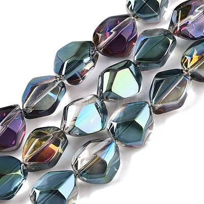 Chapelets de perles en verre électroplaqué&nbsp;EGLA-T021-10I-1