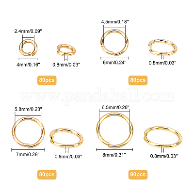 Wholesale AHANDMAKER 320 Pcs Open Jump Rings 