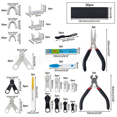 Wholesale PandaHall Zipper Repair Kit 