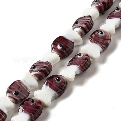 Hilos de abalorios de murano hechos a mano&nbsp;LAMP-G154-07G-1