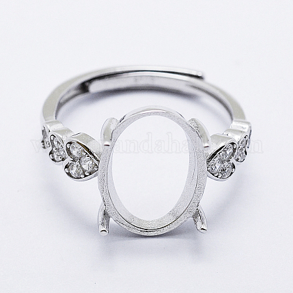 925 Sterling Silber Finger Ring Komponenten STER-G027-04P-1