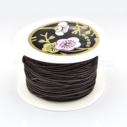 Elastic Round Jewelry Beading Cords Nylon Threads NWIR-J002-0.8mm-01-1