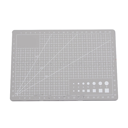 A4プラスチックカッティングマット  まな板  クラフトアート用  長方形  ライトグレー  21x29.7cm WG45171-07-1