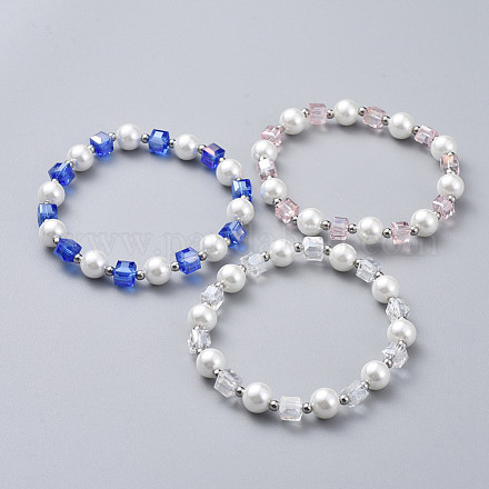 Perlas de vidrio estiran las pulseras BJEW-JB04757-1
