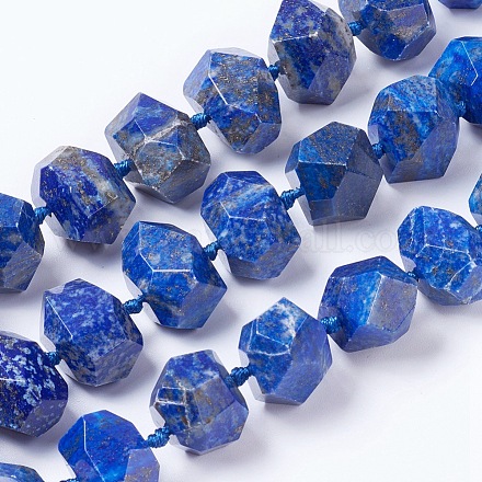 Sfaccettato nuggets lapis naturale filoni lazuli perline G-F568-217-1