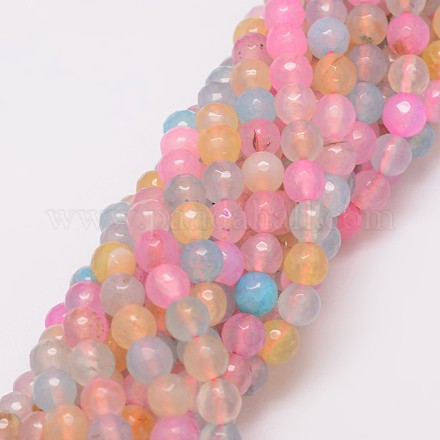 Chapelets de perles d'agate naturelle X-G-G882-8mm-C07-1