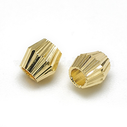 Perlas de latón corrugado KK-T032-188G-1