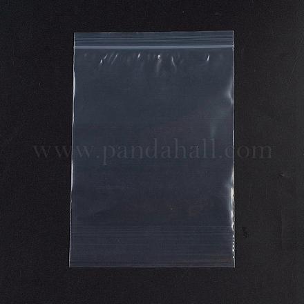 プラスチックジップロックバッグ  再封可能な包装袋  トップシール  セルフシールバッグ  長方形  ホワイト  18x12cm  片側の厚さ：2.1ミル（0.055mm）  100個/袋 OPP-G001-F-12x18cm-1