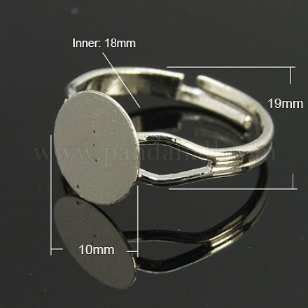 Componenti di anello in ottone KK-C3044-10mm-N-1