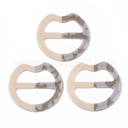 Boucles coulissantes en acrylique OACR-T020-033A-1