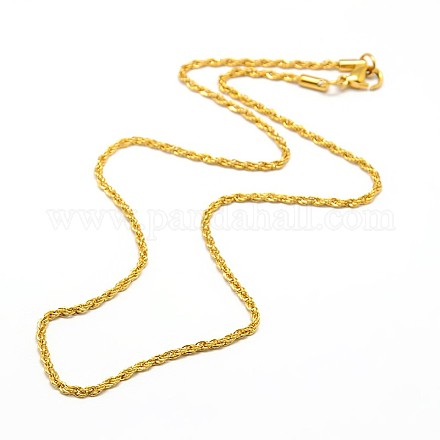 304 collar de cadena de cuerda de acero inoxidable de moda STAS-A028-N050G-1