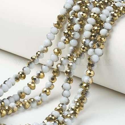 Chapelets de perles en verre opaque électrolytique EGLA-A034-P2mm-O08-1
