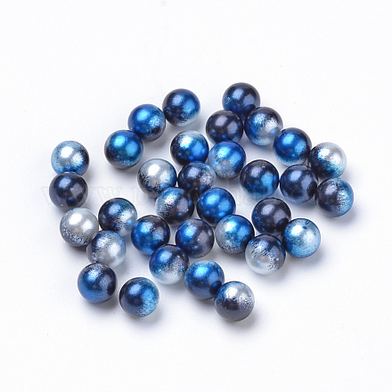 Cuentas de perlas de imitación acrílica arcoiris OACR-R065-6mm-A11-1
