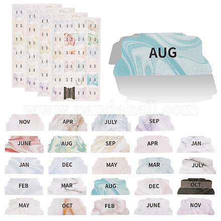 Pegatinas de pestañas autoadhesivas planificador mensual de color degradado DIY-WH0308-187B-1