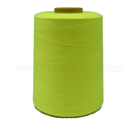 40s / 2マシン刺繍糸  ポリエステル縫糸  緑黄  10.3x8.2cm約8800ヤード/ロール OCOR-E023-25-1