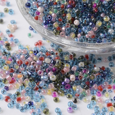 12/0 Inside Colours Round Glass Seed Beads SEED-K003-2mm-M06-1