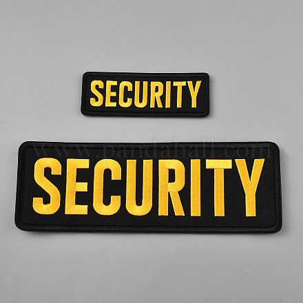 Personal de seguridad apliques bordados de poliester PATC-WH0017-10B-02-1