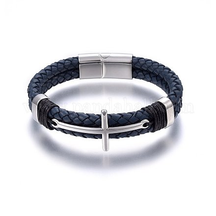 Leather Cord Bracelets BJEW-G603-10P-1