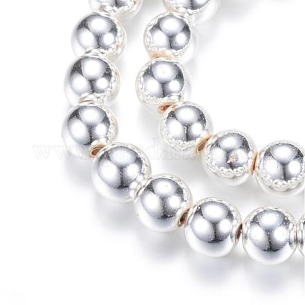 Hebras de perlas de hematita sintética magnética G-Q466-8mm-02S-1