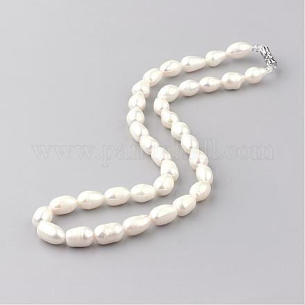 Collane di perline di perle naturali NJEW-R249-11-1