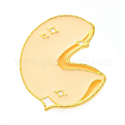 食べ物をテーマにしたエナメルピン  バックパックの服のための黄金の合金のブローチ  モカシン  22x20x1.5mm JEWB-H011-03G-02-1