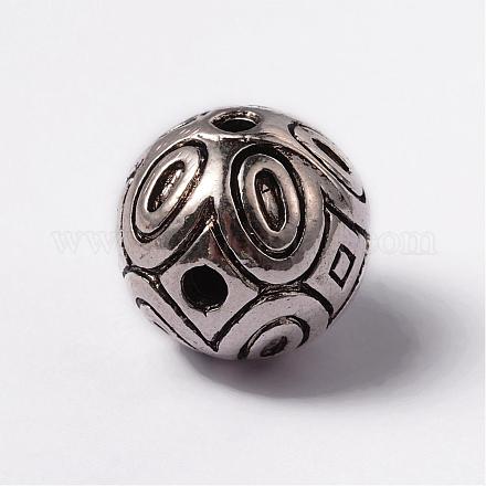 Alliage de style tibétain 3 trou perles gourou TIBEB-YC65970-AS-1