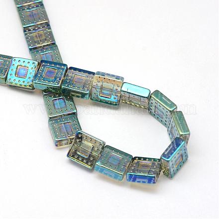 Electroplate Glass Beads Strands EGLA-Q064-01-1