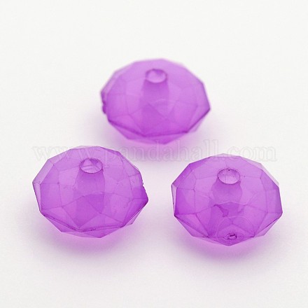 Faceted Rondelle Imitation Jelly Acrylic Beads JACR-P001-8mm-13C-1