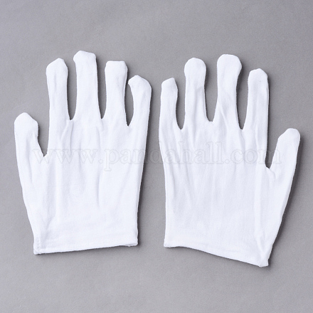 Cotton Gloves AJEW-R061-02-1