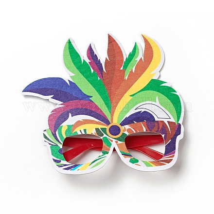 Filz Brasilien Karneval Brillengestell Dekoration AJEW-G044-01B-1