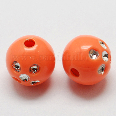 Plating Acrylic Beads PACR-S186-10mm-01-1