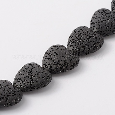 Dyed Natural Lava Rock Bead Strands G917-11-1