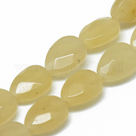 Chapelets de perle en jade de topaze naturelle X-G-T067-02-1