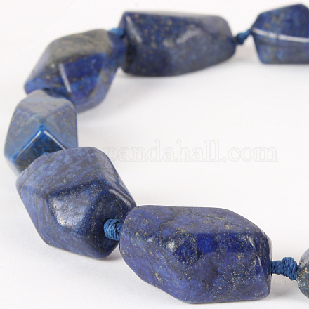 Dyed & Natural Lapis Lazuli Gemstone Bead Strands G-E218-01-1