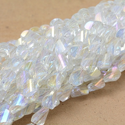 Chapelets de perles en verre électroplaqué EGLA-G018-L-AB01-1