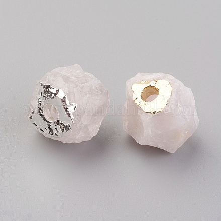 Perlas naturales de cuarzo rosa G-G737-05-1