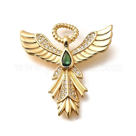 Кубический цирконий из латуни со стеклянными подвесками KK-U055-10G-02-1