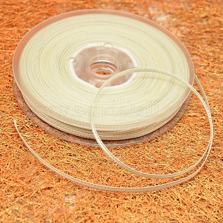 Cinta de Grosgrain de doble filo con rosca plateada para la decoración del festival de bodas SRIB-L012-3mm-028-1