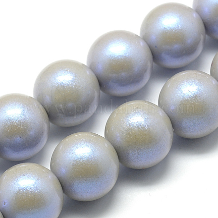 Perles acryliques opaques peintes à la bombe X-ACRP-Q024-10mm-G03-1