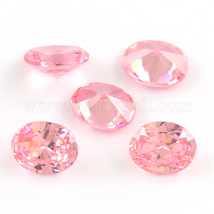 Oval Shaped Cubic Zirconia Pointed Back Cabochons X-ZIRC-R010-14x10-08-1