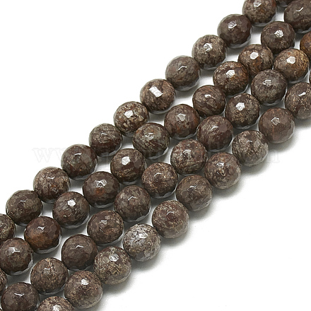 Chapelets de perles de flocon de neige en obsidienne naturelle G-S300-113-6mm-1