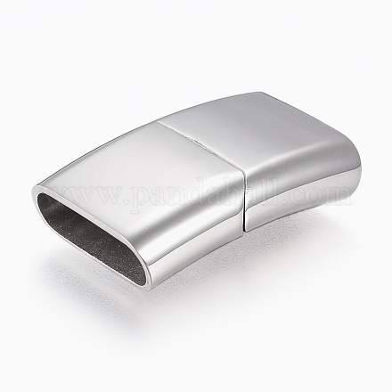 304 Stainless Steel Magnetic Clasps with Glue-in Ends STAS-F130-23P-1