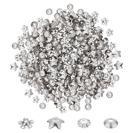 Dicosmétique 400 pièce 4 styles de perles en forme de coupe de fleur STAS-DC0010-99-1